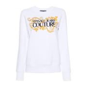 Versace Jeans Couture Vit Tröja med ***cv White, Dam