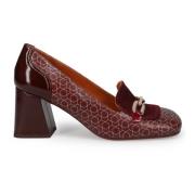 Chie Mihara Bordeaux Platta Skor Geometriskt Tryck Red, Dam