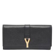 Yves Saint Laurent Vintage Pre-owned Laeder plnbcker Black, Dam