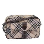 Burberry Vintage Pre-owned Tyg axelremsvskor Beige, Dam