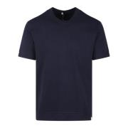 Paolo Pecora Bomull Jersey Crew-Neck T-shirt Fw24 Blue, Herr