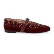 Bibi Lou Sammet Mary Jane Skor i Bordeaux Red, Dam