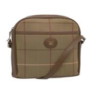 Burberry Vintage Pre-owned Canvas axelremsvskor Brown, Dam