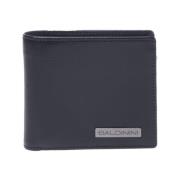 Baldinini Wallet in black palmellato leather Black, Herr