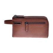 Baldinini Wallet in tumbled leather Brown, Herr