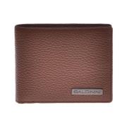 Baldinini Wallet in tumbled leather Brown, Herr