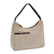 Prada Vintage Pre-owned Canvas handvskor Beige, Dam