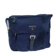 Prada Vintage Pre-owned Nylon prada-vskor Blue, Dam