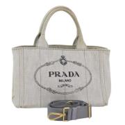 Prada Vintage Pre-owned Canvas prada-vskor White, Dam