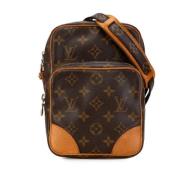 Louis Vuitton Vintage Pre-owned Canvas axelremsvskor Brown, Dam