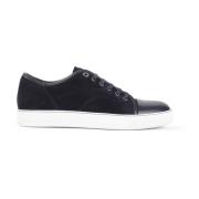 Lanvin Blå Sneakers Captoe Low Top Blue, Herr