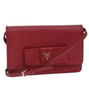 Prada Vintage Pre-owned Laeder plnbcker Red, Dam