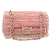 Chanel Vintage Pre-owned Canvas chanel-vskor Pink, Dam