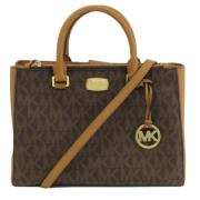 Michael Kors Pre-owned Pre-owned Canvas axelremsvskor Brown, Dam