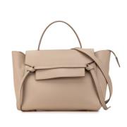 Celine Vintage Pre-owned Laeder handvskor Beige, Dam