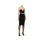 Elisabetta Franchi Elegant Klänning för Speciella Tillfällen Black, Da...