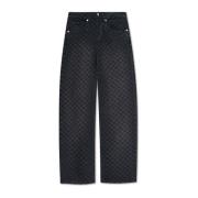 Misbhv Monogram Jeans Black, Dam