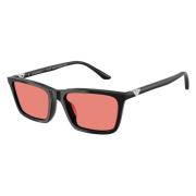 Emporio Armani Stiliga solglasögon med rosa linser Black, Unisex