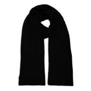 Gallo Unisex enfärgad svart ribbstickad halsduk Black, Unisex