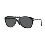 Persol Klassiska Solglasögon Svart Ram Black, Unisex