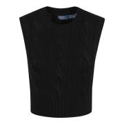 Ralph Lauren Svart Tröja Dammode Aw24 Black, Dam