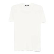 Tom Ford Lyocell/Bomull T-shirt White, Herr