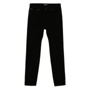 Tom Ford Bomullsjeans med Läderlogotyp Black, Herr