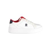 Tommy Hilfiger Vita Polyester Sneakers med Snörning White, Dam