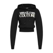 Versace Jeans Couture Svart Sweatshirt Aw24 Casual Stil Black, Dam