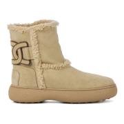 Tod's Mocka Ankelboots Beige, Dam