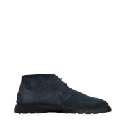 Tod's Blå Mocka Ankelboots Blue, Herr