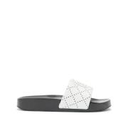 Tory Burch Svarta Sandaler med Double T Motif Black, Dam