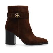 Tory Burch Bruna Mockastövlar med Guldtonad Logotyp Brown, Dam