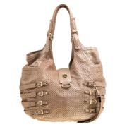 Jimmy Choo Pre-owned Pre-owned Laeder axelremsvskor Beige, Dam