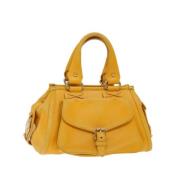 Celine Vintage Pre-owned Laeder handvskor Yellow, Dam