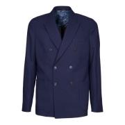 PS By Paul Smith Blå Ull Deconstructed Jacka Aw24 Blue, Herr