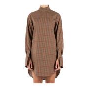 Dries Van Noten Rost Bomulls Skjorta Brown, Dam