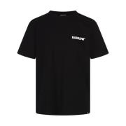 Barrow Svart Bomull T-shirt med Ikoniskt Leende Black, Herr