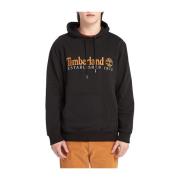 Timberland Svart Huvtröja Sweatshirt Herr Bomull Black, Herr