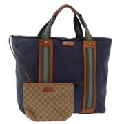 Gucci Vintage Pre-owned Nylon gucci-vskor Blue, Dam