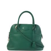 Hermès Vintage Pre-owned Canvas handvskor Green, Dam