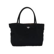 Bottega Veneta Vintage Pre-owned Nylon handvskor Black, Dam