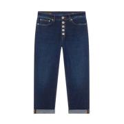 Dondup Klassiska Denim Jeans för Män Blue, Dam