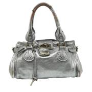 Chloé Pre-owned Pre-owned Laeder handvskor Gray, Dam