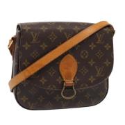 Louis Vuitton Vintage Pre-owned Canvas axelremsvskor Brown, Dam