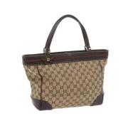 Gucci Vintage Pre-owned Canvas gucci-vskor Beige, Dam