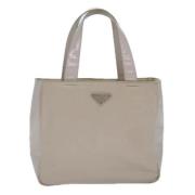 Prada Vintage Pre-owned Tyg totevskor Beige, Dam