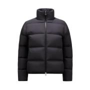 Moncler Kort dunpufferjacka med dragkedjefickor Black, Dam