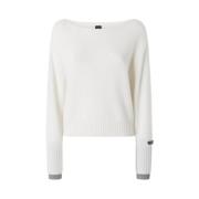 PINKO Stilren Stickad Topp White, Dam