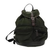 Prada Vintage Pre-owned Nylon ryggsckar Green, Dam